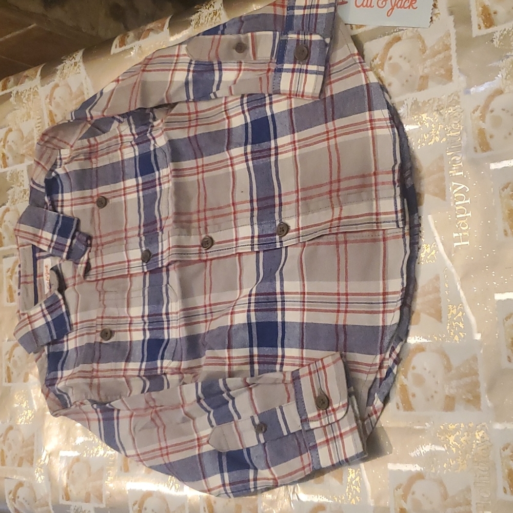 Boy's plaid button down shirt